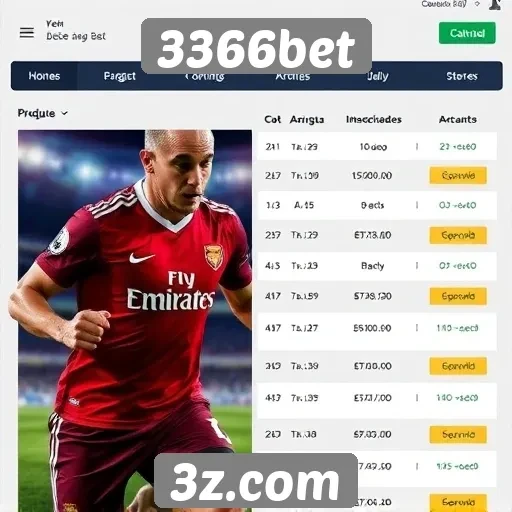 Apostas esportivas no 3366bet em destaque
